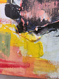 I Am Frida Acrylic Painting by Nastacia Catia Frau detail of textures 2
