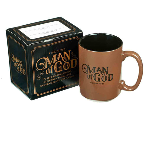 Man of God Ceramic Christian Mug in Gift Box