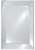 Glass on Glass Decor Mirror With Bevelled Edges