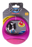 Rogz Pop-Upz Self-Righting Float and Fetch Dog Toy Pink in packaging