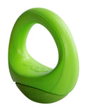 Rogz Pop-Upz Self-Righting Float and Fetch Dog Toy Lime at an angle