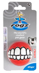 Rogz Grinz Dog Treat Ball Red in packaging