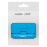 Blue Adjustable Clip-on LED Book Light in packaging