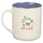 Be Still & Know Floral Purple Interior Ceramic Mug