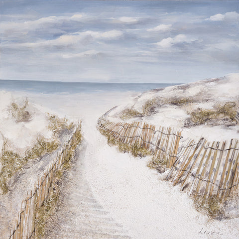 Beach Scene - Oil on canvas