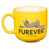 Furever Friends Ceramic Mug with handle on left
