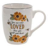 You are more loved than you will ever know ceramic gift mug front