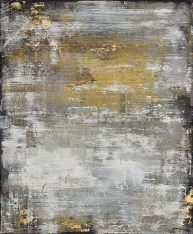 Abstract Canvas print in gold and grey