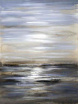 Abstract Seascape in dark tones Canvas oil painting 