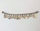 Armour of God Christian Ladies Bracelet with chmpagne coloured crystals