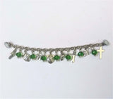 Armour of God Christian Ladies Bracelet with emerald Green Crystals
