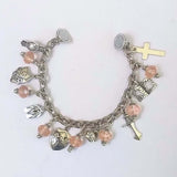 Armour of God Christian Ladies Bracelet with pink crystals