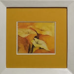 Arum Lilies - Framed Fine Art Print centre detail showing white frame