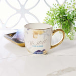 Be Still And Know Beach Themed Christian Ceramic Mug on a table