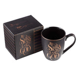 Be Still And Know Christian Stoneware Mug in gift box