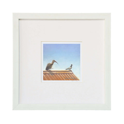 Bert Crosses the Social Divide by Mark Fegen Framed Art Print in white frame