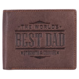 Best Dad Mens Genuine Leather Wallet Front