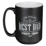 Best Dad Ceramic Coffee Mug with handle on left