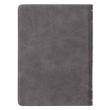 Best Dad Grey Faux Leather Christian Journal Back Cover