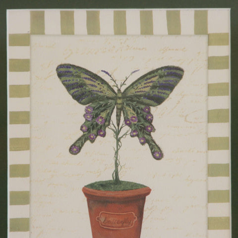Framed Print Butterfly Topiary by Jan Cooley centre detail
