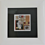 Cigars and Manhattan by Liz Jardine Framed Art Print in white frame