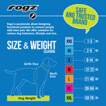Rogz Classic Dog Harness Size and Weight Guide