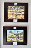 Elekitswa and Rich Man Poor Framed Acrylic Art on board painting hanging on wall