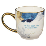 Footprints In The Sand Christian Ceramic Mug Back