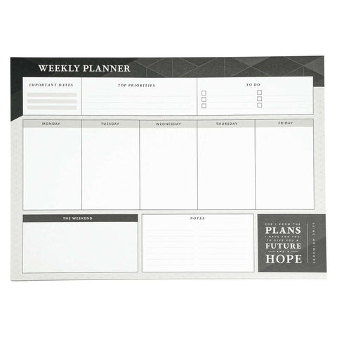 For I Know the Plans A3 Deskpad Weekly Planner