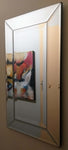 Glass on Glass Decor Mirror With Bevelled Edges side view