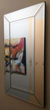 Glass on Glass Decor Mirror With Bevelled Edges side view