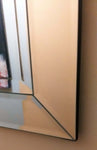 Glass on Glass Decor Mirror With Bevelled Edges Corner Detail