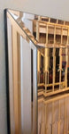 Glass on Glass Decor Mirror With Bevelled Edges left side