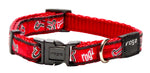 Rogz Fancy Dress Small 11mm Jellybean Dog Collar Red Rogz Bone Design