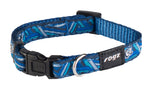 Rogz Fancy Dress Small 11mm Jellybean Dog Collar Navy Zen Design