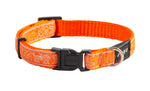 Rogz Fancy Dress Small 11mm Classic Dog Collar Orange Doodle Design