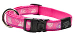 Rogz Fancy Dress Large 20mm Beach Bum Dog Collar Pink Paw Design