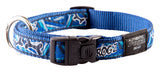Rogz Fancy Dress Large 20mm Beach Bum Dog Collar Navy Zen Design