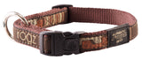 Rogz Fancy Dress Large 20mm Beach Bum Dog Collar Mocha Bone Design