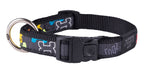 Rogz Fancy Dress Large 20mm Beach Bum Dog Collar Multi Bone Design