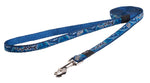 Rogz Fancy Dress Small 11mm Jellybean Fixed Dog Lead Navy Zen