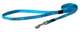 Rogz Fancy Dress Small 11mm Jellybean Fixed Dog Lead Turqoise Paw