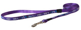 Rogz Fancy Dress Small 11mm Jellybean Fixed Dog Lead Purple Forest Design