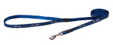 Rogz Fancy Dress Small 11mm Jellybean Fixed Dog Lead Navy Paw Design