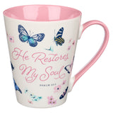 He Restores My Soul Christian Ceramic Mug