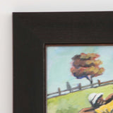 Richman Poor - Itai Vangani - Framed Acrylic painting on board top left corner detail