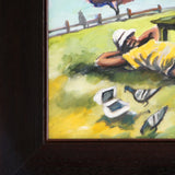 Richman Poor - Itai Vangani - Framed Acrylic painting on board bottom left corner detail