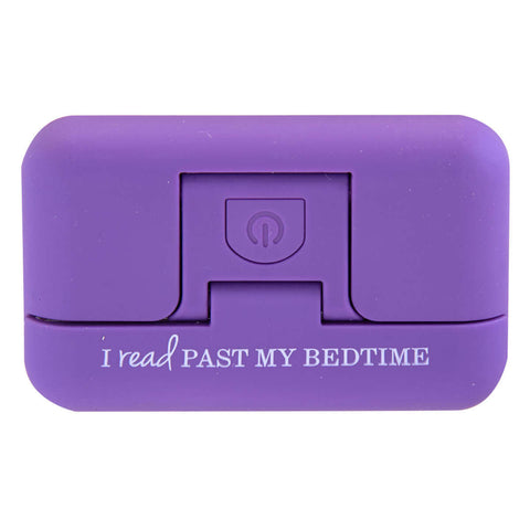 I Read Past My Bedtime Purple Book Light Top View