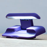 Purple Adjustable Clip-on LED Book Light with light on