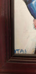 Mother With Child - Itai Vangani - Framed Acrylic painting on Board bottom left corner detail